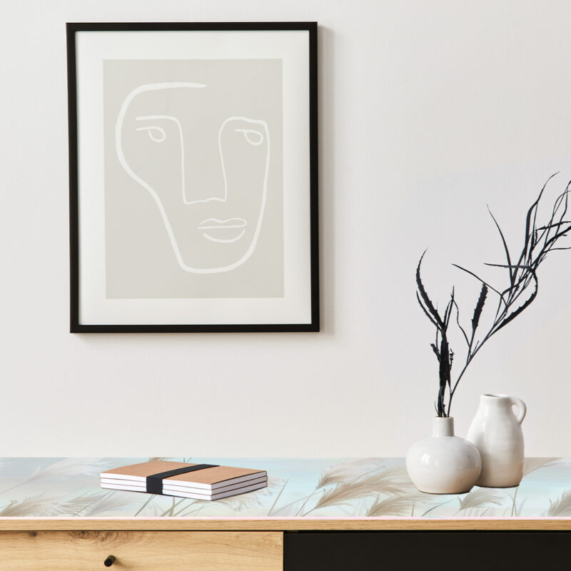 Auflegeglas für Kommoden Leises Schilf