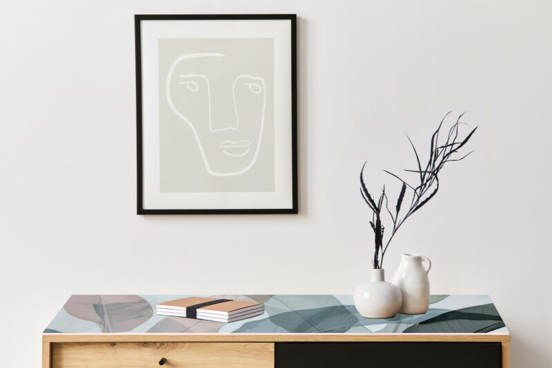 Auflegeglas für Kommoden Natur in Pastell