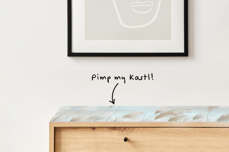 Auflegeglas für Kommoden Leises Schilf