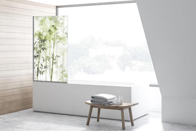 Duschtrennwand für Bambuswald