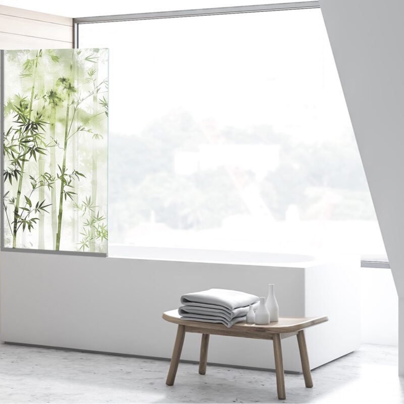 Duschtrennwand für Bambuswald