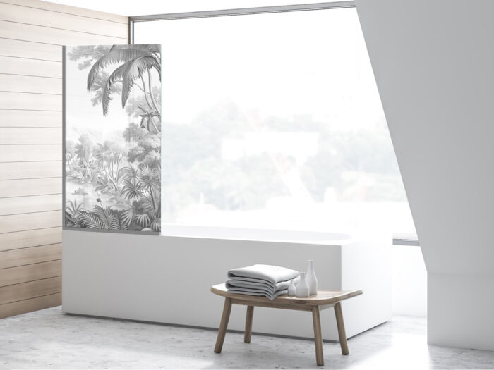 Badezimmerglas_Fernes-Tal_80x140 Duschtrennwand für Fernes Tal