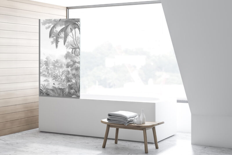 Badezimmerglas_Fernes-Tal_80x140 Duschtrennwand für Fernes Tal