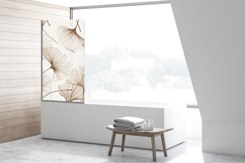 Badezimmerglas_Gingko-Studie_80x140 Duschtrennwand für Gingko Studie