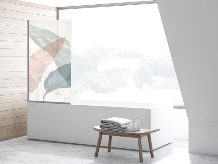 Duschtrennwand für Natur in Pastell