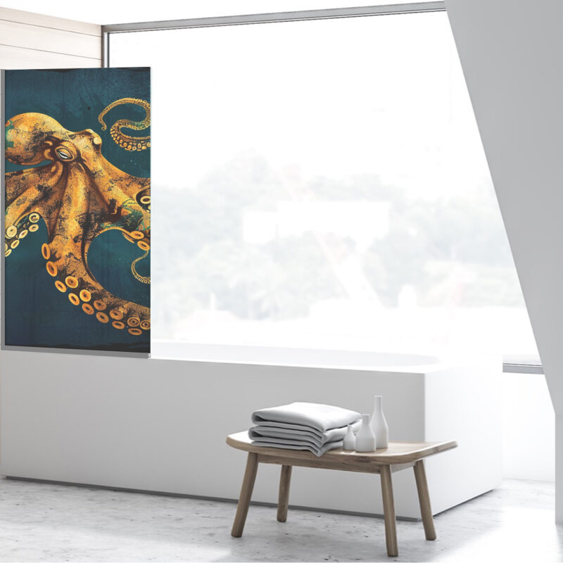 Badezimmerglas_Tiefseewesen_80x140 Duschtrennwand für Tiefseewesen