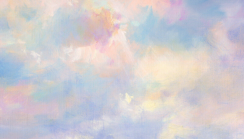 Bettkopfteil Pastellhimmel