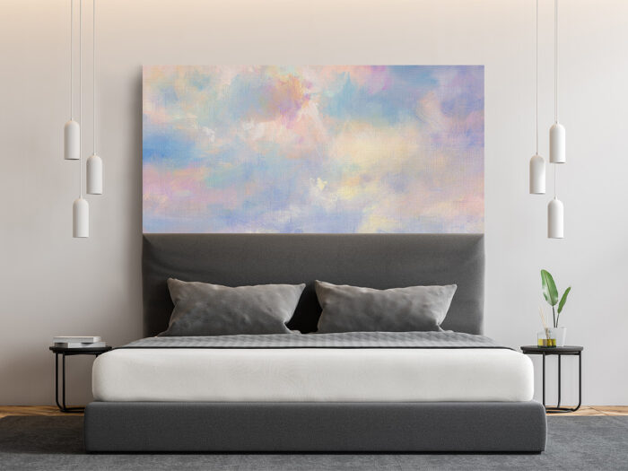 Bettkopfteil Pastellhimmel