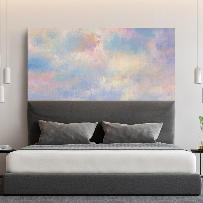 Bettkopfteil Pastellhimmel