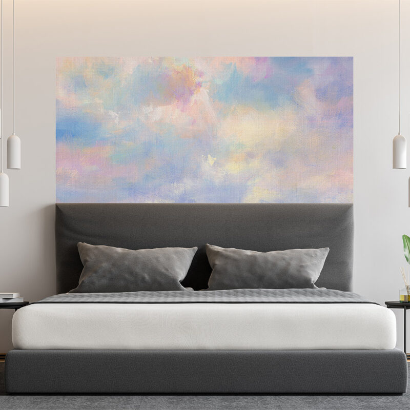 Bettkopfteil Pastellhimmel