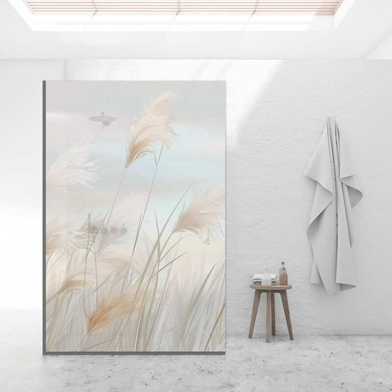 Duschtrennwand für Walk-in Duschen Leises Schilf