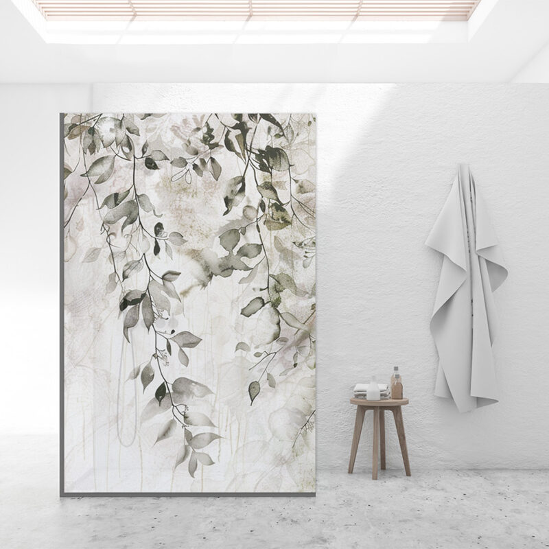 Duschtrennwand_140x210_leaf-silence Duschtrennwand für Walk-in Duschen Leaf Silence