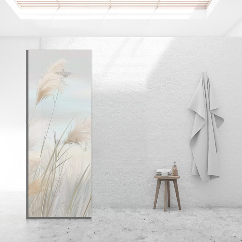 Duschtrennwand für Walk-in Duschen Leises Schilf