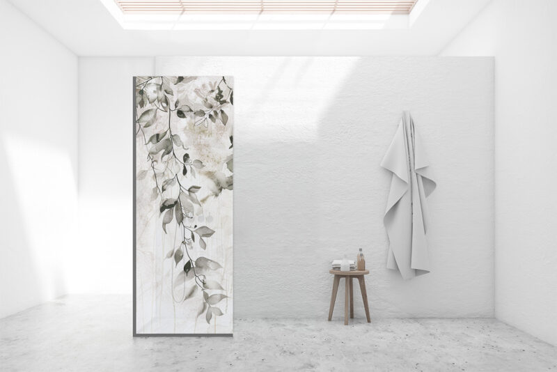 Duschtrennwand_80x210_leaf-silence Duschtrennwand für Walk-in Duschen Leaf Silence