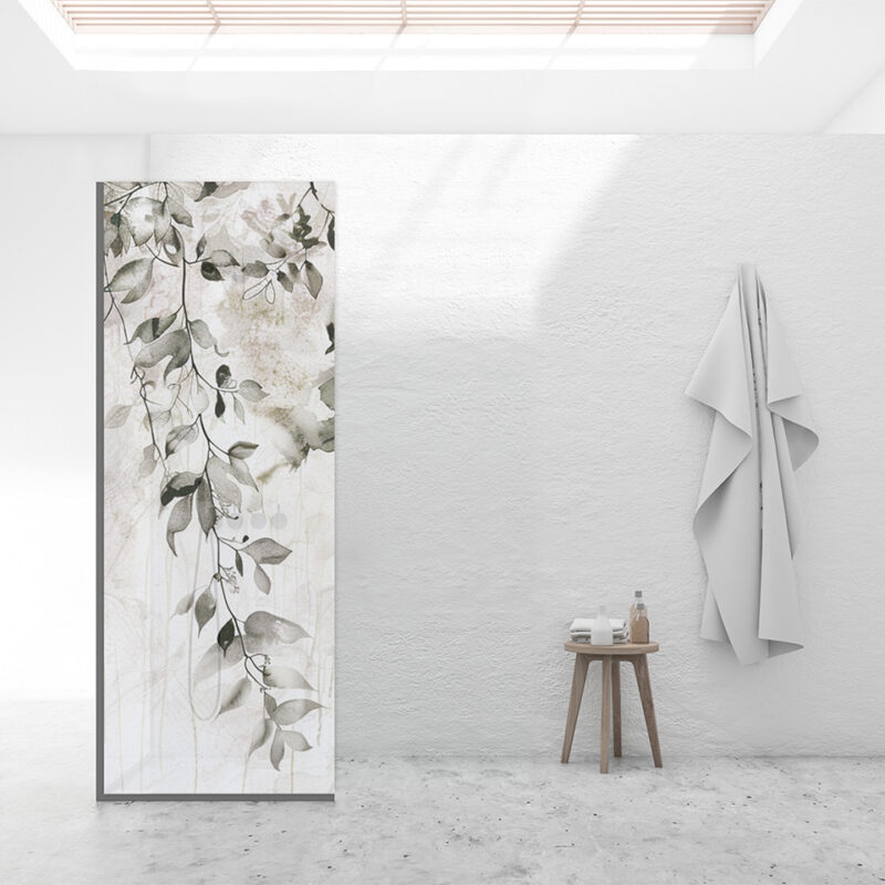 Duschtrennwand_80x210_leaf-silence Duschtrennwand für Walk-in Duschen Leaf Silence