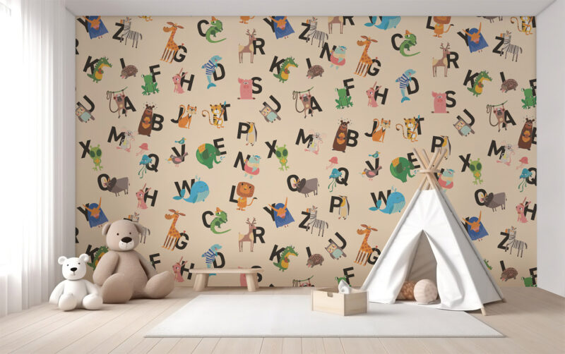 Kinderzimmer_ABC Kindertapete ABC