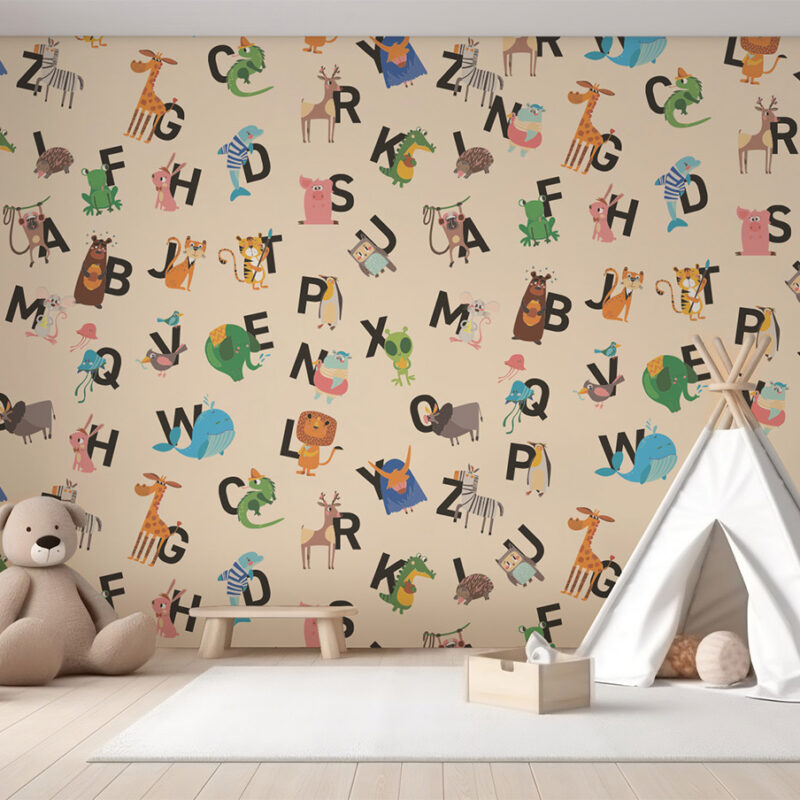 Kinderzimmer_ABC Kindertapete ABC