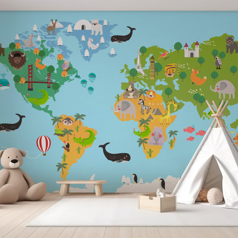 Kindertapete Around the World