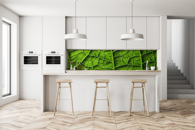 Küchenrückwand Blattstruktur