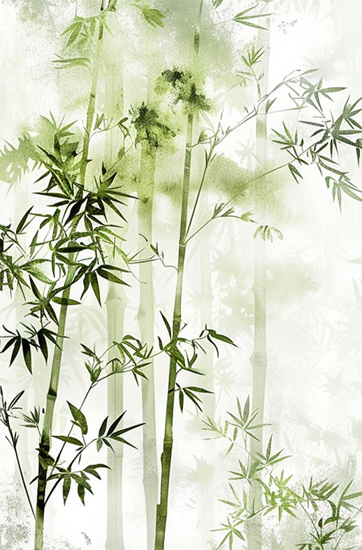 Motiv_Bambuswald_140x210 Duschtrennwand für Walk-in Duschen Bambuswald