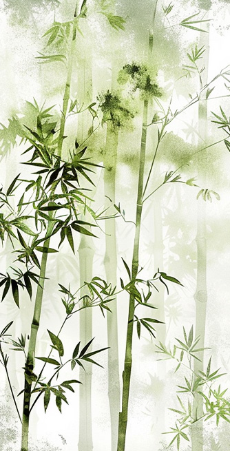 Duschtrennwand für Bambuswald