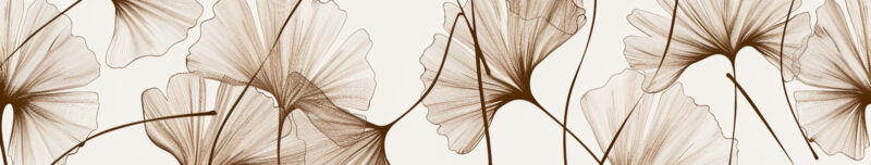 Auflegeglas für Kommoden Ginkgo Studie