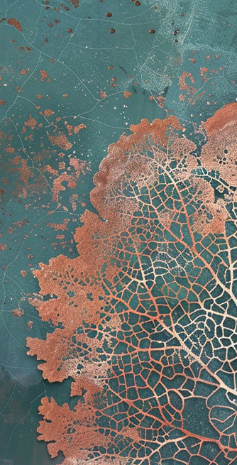 Motiv_Kupferblatt_80x140 Duschtrennwand für Kupferblatt