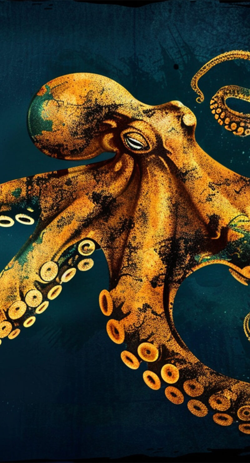 Motiv_Tiefseewesen Wandverkleidung Tiefseewesen