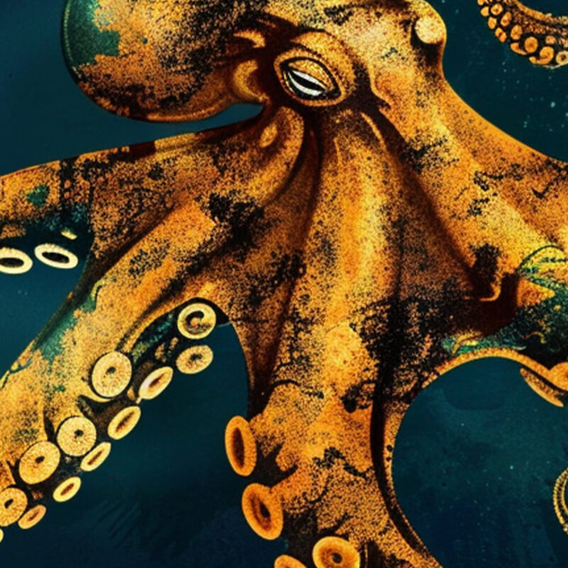 Motiv_Tiefseewesen Wandverkleidung Tiefseewesen