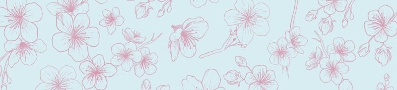 Küchenrückwand Cherry Illustration Blue