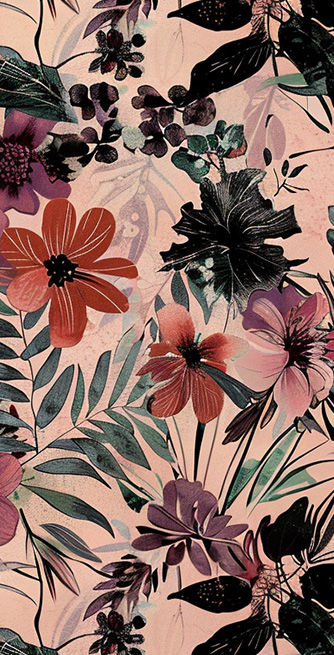 Motiv_floral-fusion_80x140 Duschtrennwand für Floral Fusion