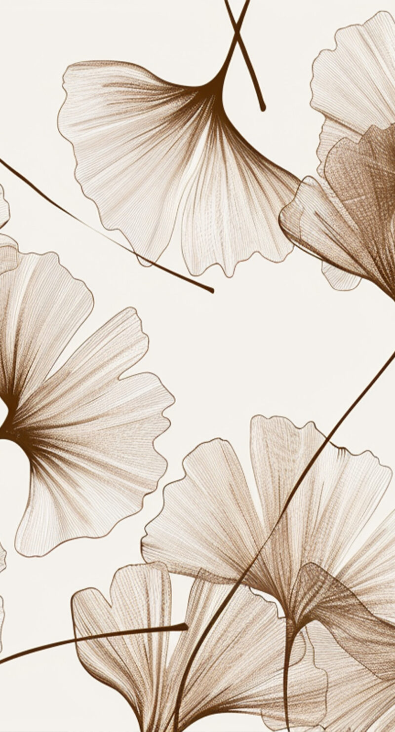 Motiv_giingko-studie Wandverkleidung Ginkgo Studie