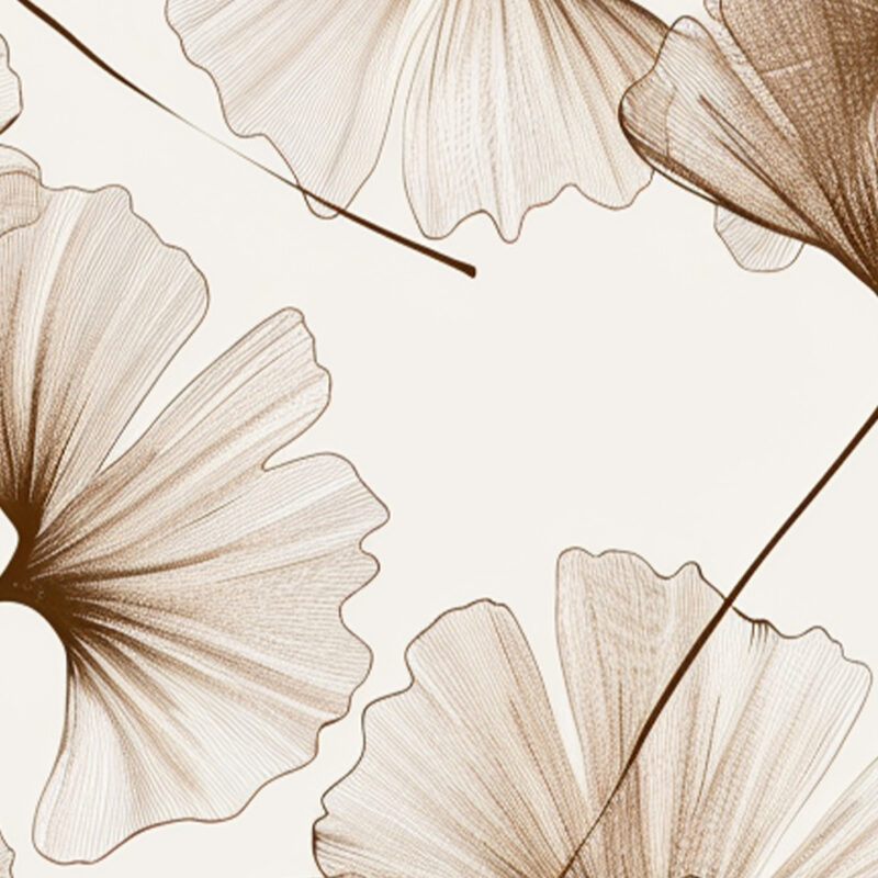 Motiv_giingko-studie Wandverkleidung Ginkgo Studie
