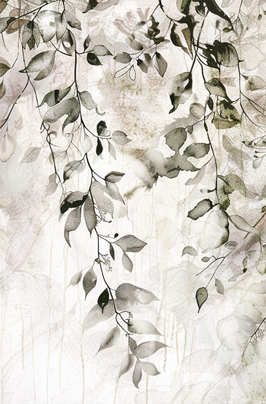 Motiv_leaf-silence_140x210 Duschtrennwand für Walk-in Duschen Leaf Silence