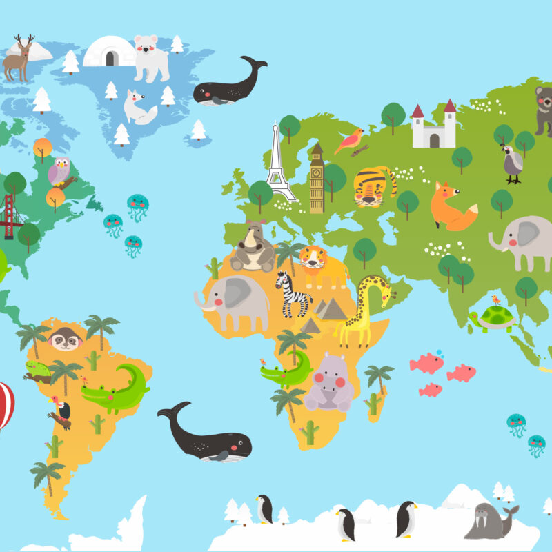 Kindertapete Around the World