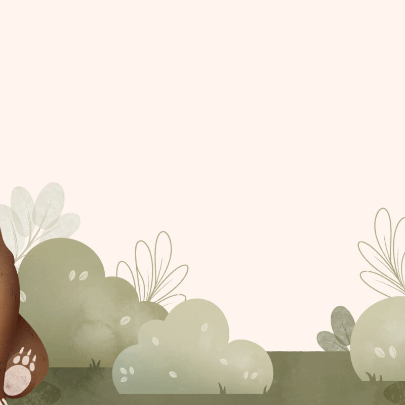 Kindertapete Bär und Fuchs