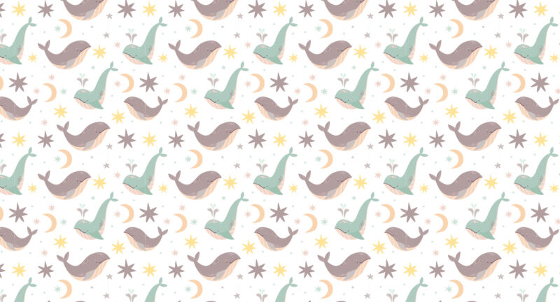 Kindertapete Whales
