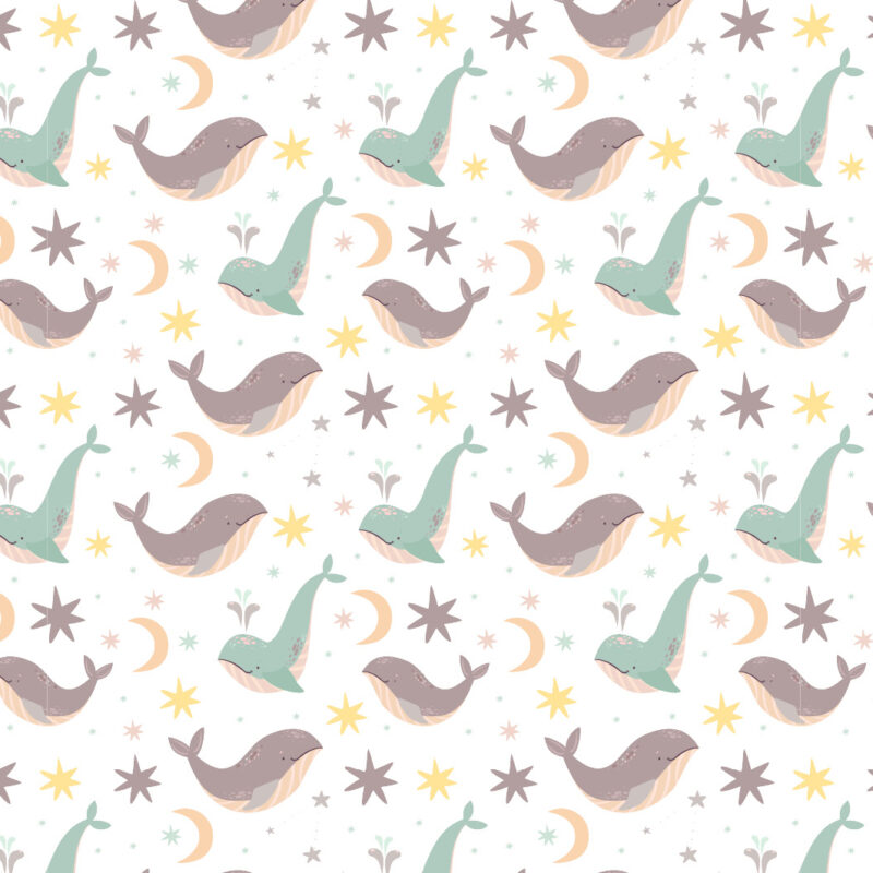 Kindertapete Whales
