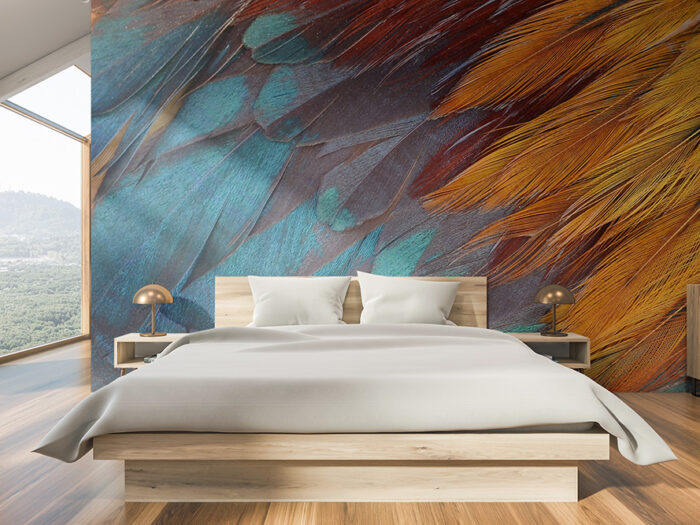 Tapete Papageienfedern