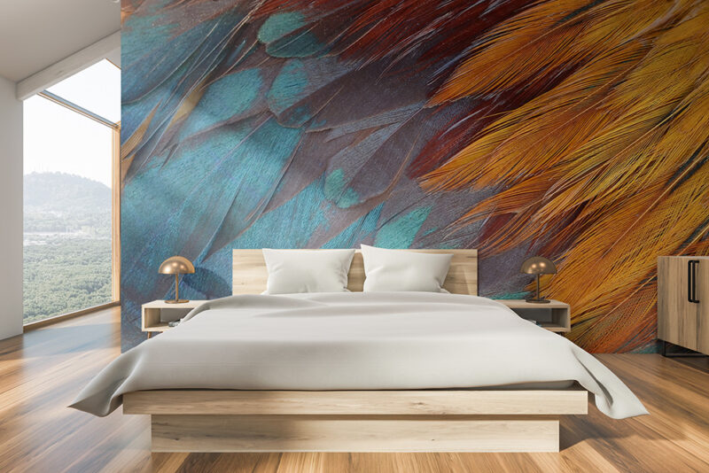 Tapete Papageienfedern