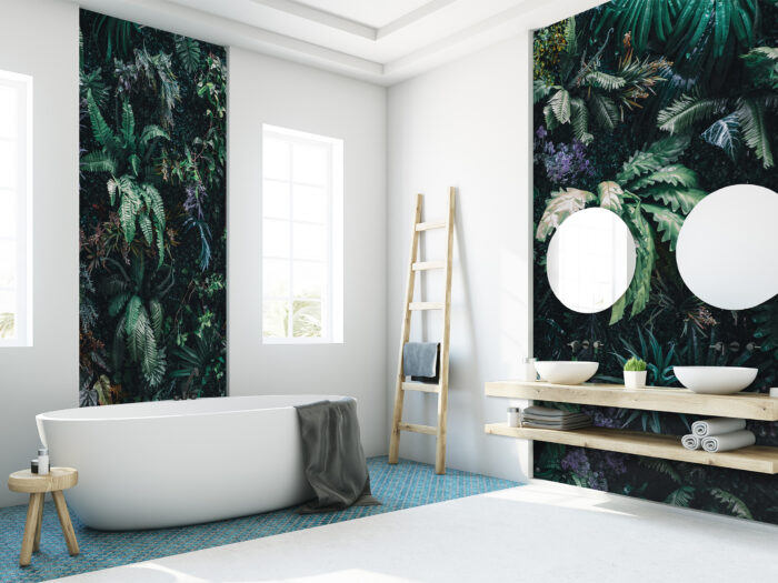 Wandverkleidung Blätterdschungel