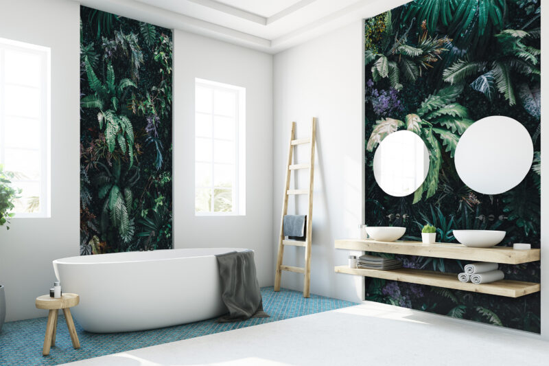 Wandverkleidung Blätterdschungel