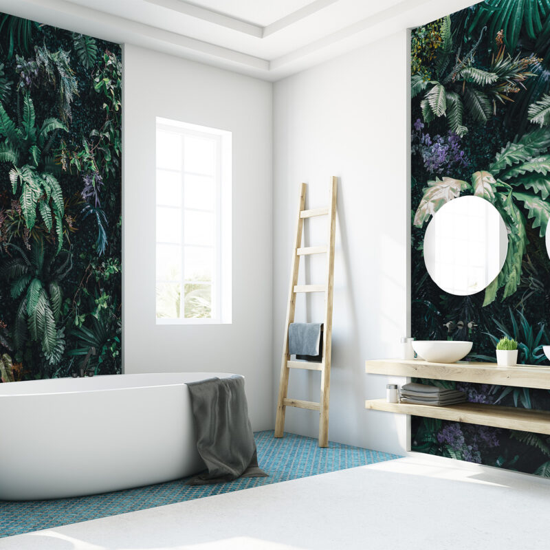 Wandverkleidung Blätterdschungel