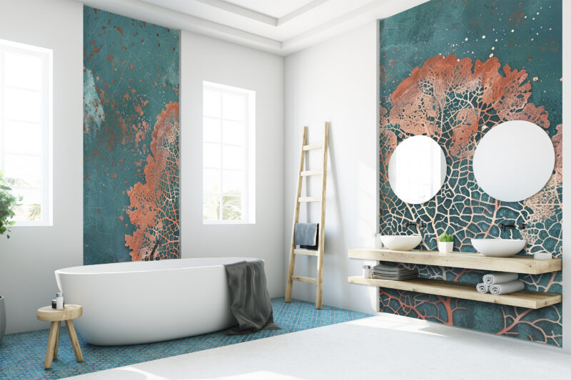 Wandverkleidung Kupferblatt