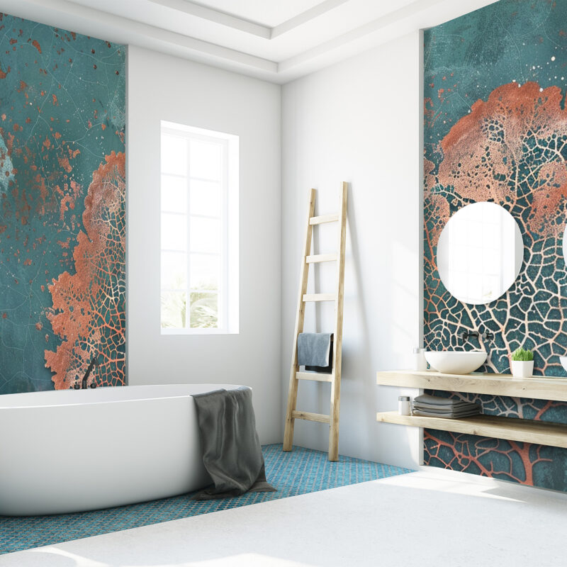 Wandverkleidung Kupferblatt