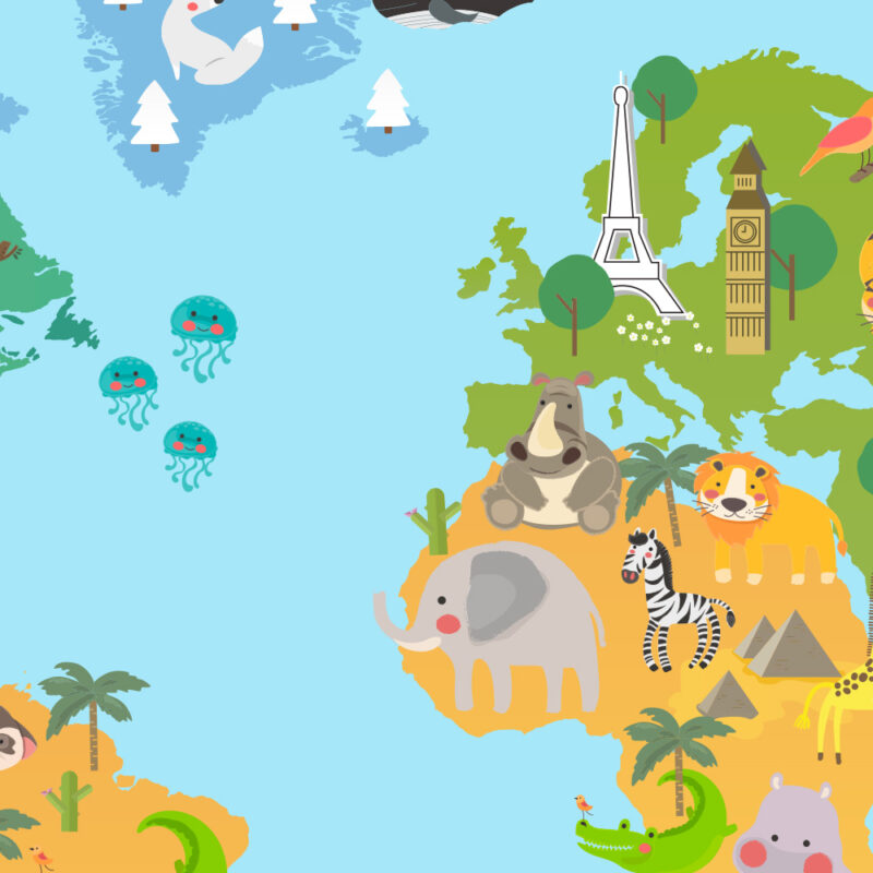 Kindertapete Around the World