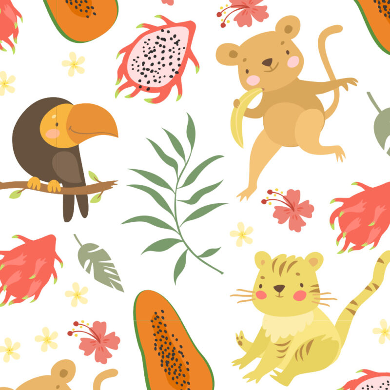 Kindertapete Dschungel Vibes
