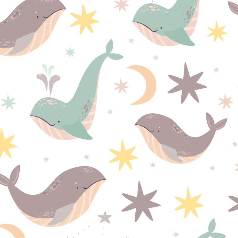 Kindertapete Whales