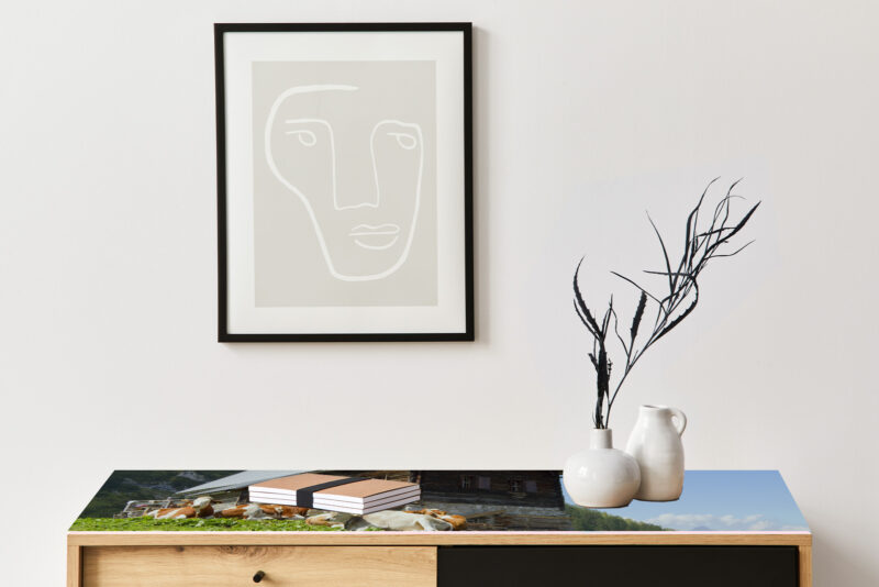 Auflegeglas für Kommoden Almhütte