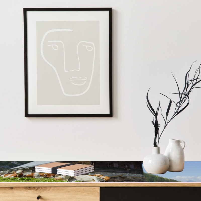 Auflegeglas für Kommoden Almhütte